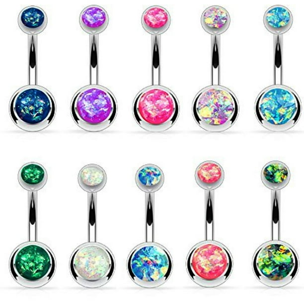 Blue cut out bunny Ears Belly Ring Navel Ring 14G Surgical Steel Blue cut out bunny Ears Belly Ring Navel Ring 14G Surgical Steel